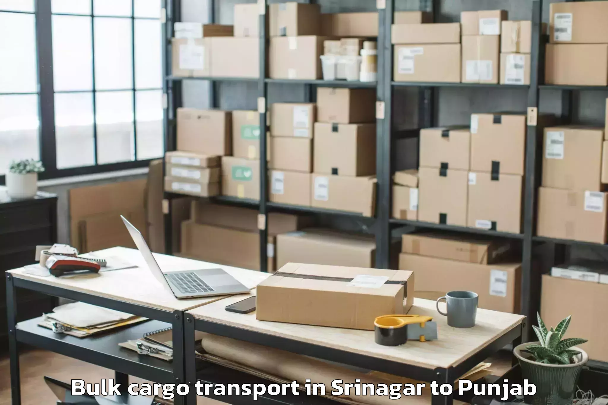 Reliable Srinagar to Jainpur Bulk Cargo Transport